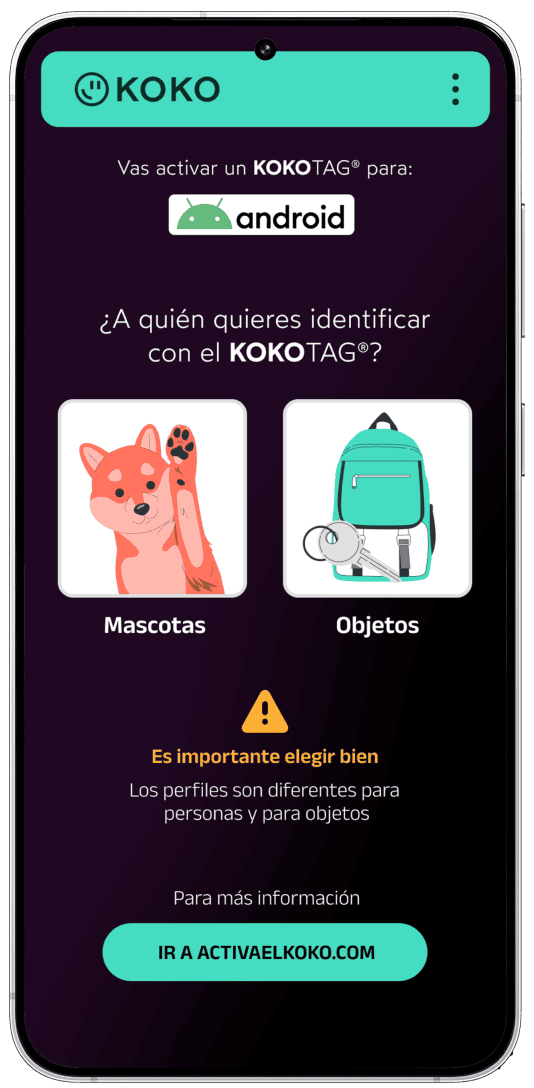Pincha en mascota